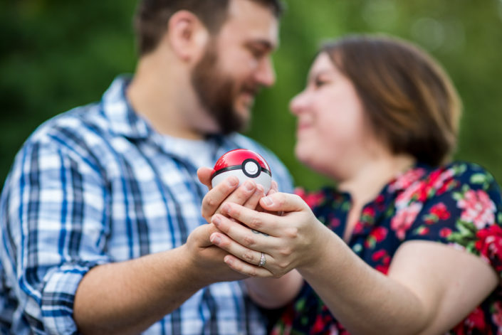 Pokemon engagement photos by best wedding photographer Richmond VA