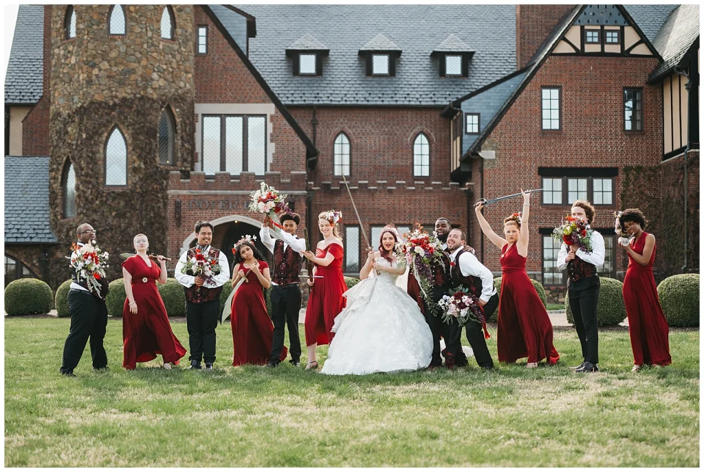 Dover Hall Wedding in Manakin-Sabot VA with swords