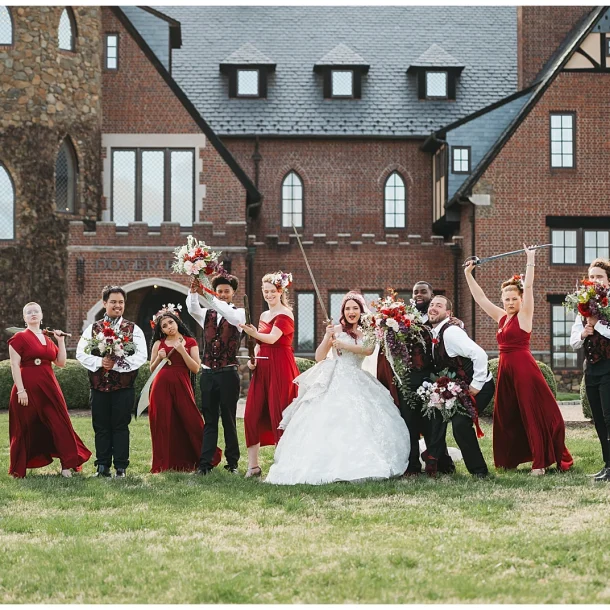 Dover Hall Wedding in Manakin-Sabot VA with swords