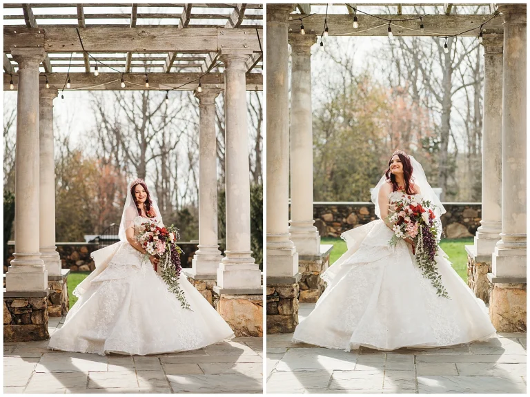 Pergola on the Blue Terrace at Dover Hall in Manakin-Sabot VA