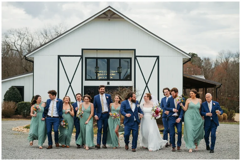 Wedding party at Oakdale in Ashland VA