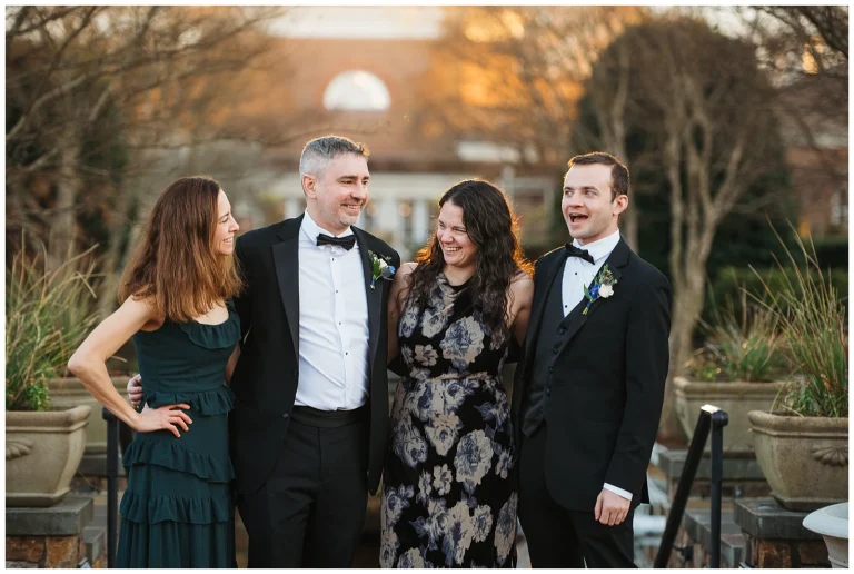 family photos in the gardens at Lewis Ginter Wedding Venue