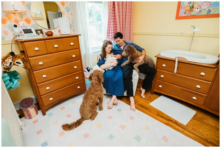 pet friendly newborn photographer Richmond VA