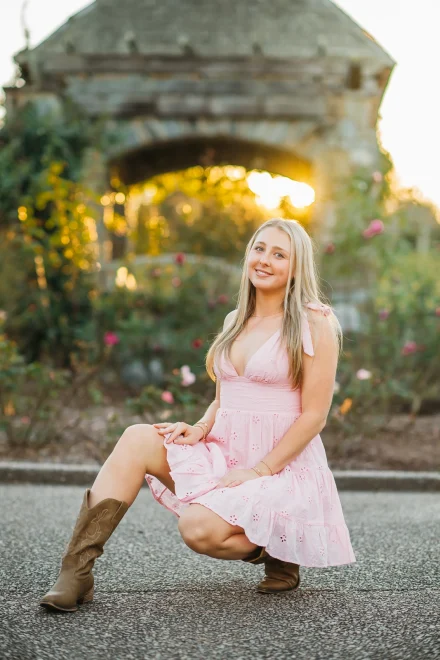 GAHS senior photo in garden