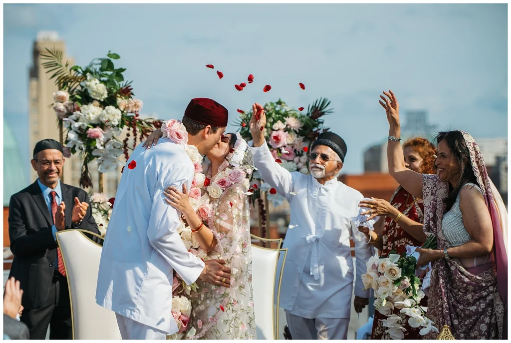 Parsi wedding ceremony at Quirk Hotel rooftop